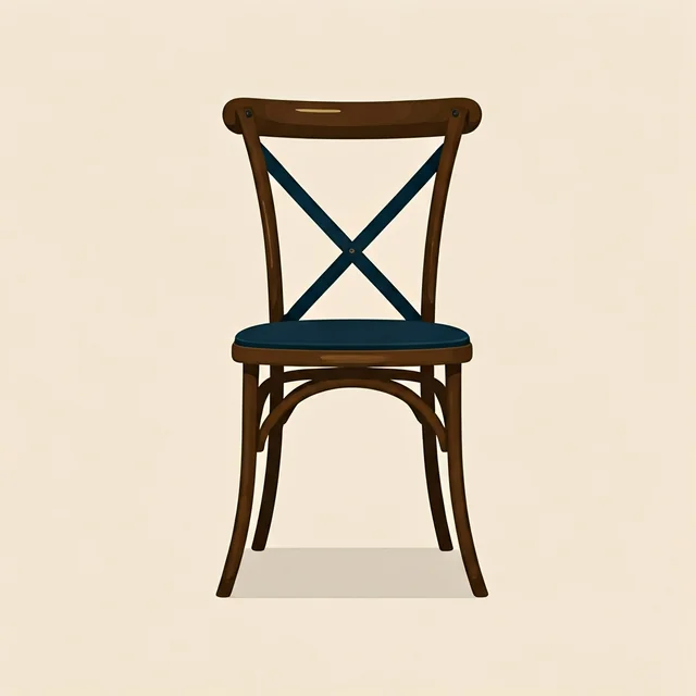 Chair - wooden - cross back rental