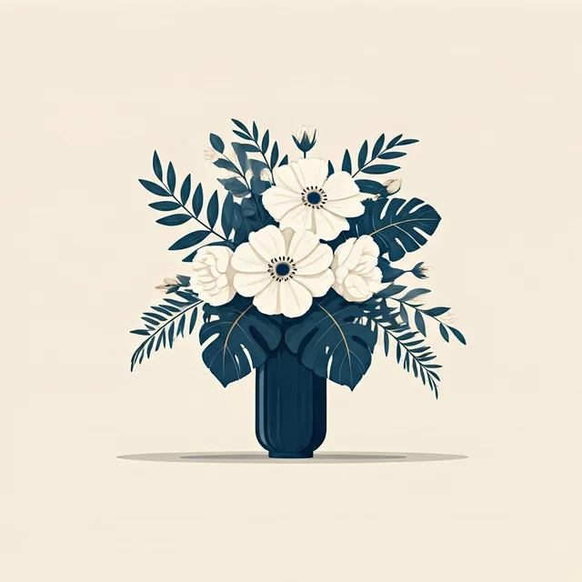 Flower arrangement - white - long rental