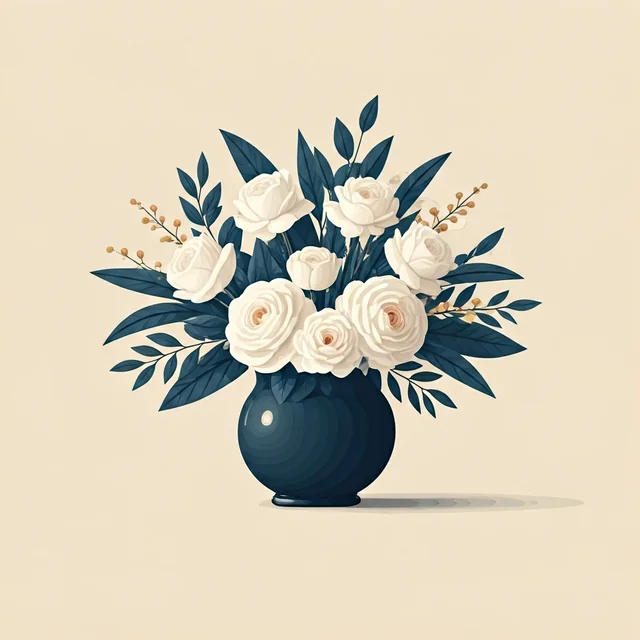 Flower arrangement - white - round rental