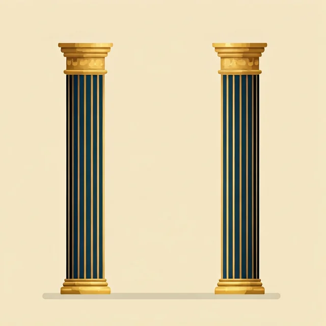 Gold curved pillar set rental